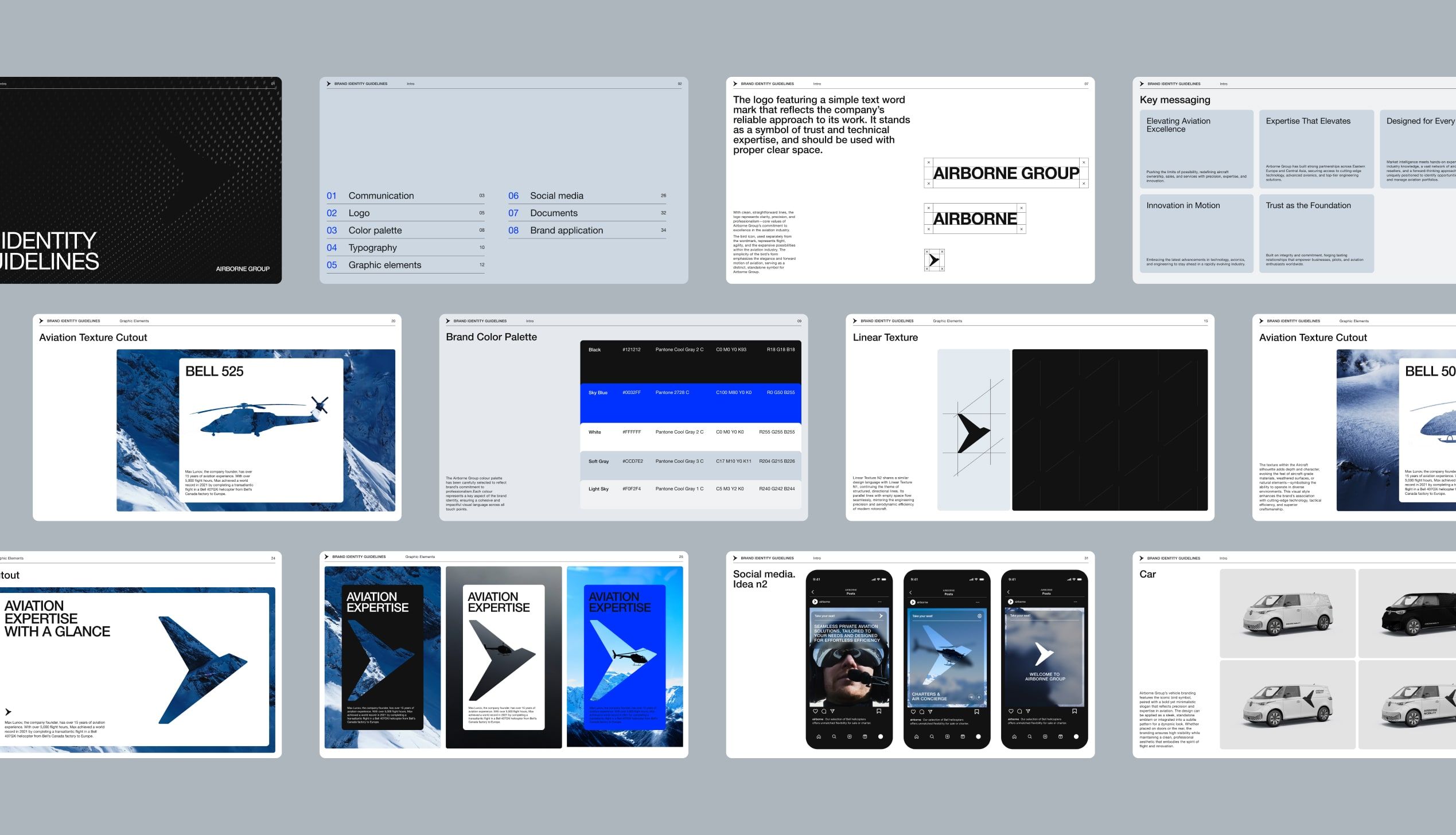 Airborne website design
