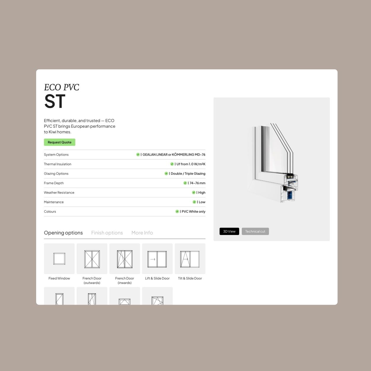 Ecowindows website design